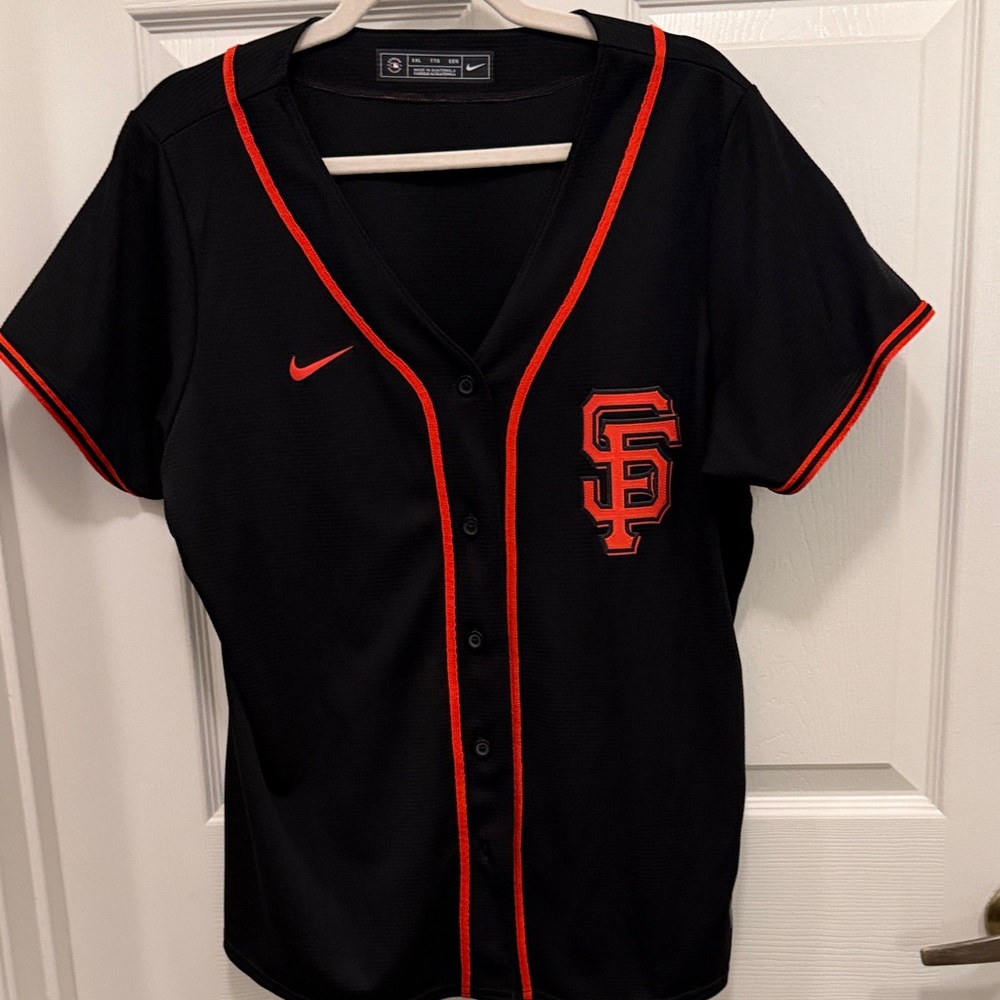 Nike Black and Orange San Francisco Giants Baseball Jersey